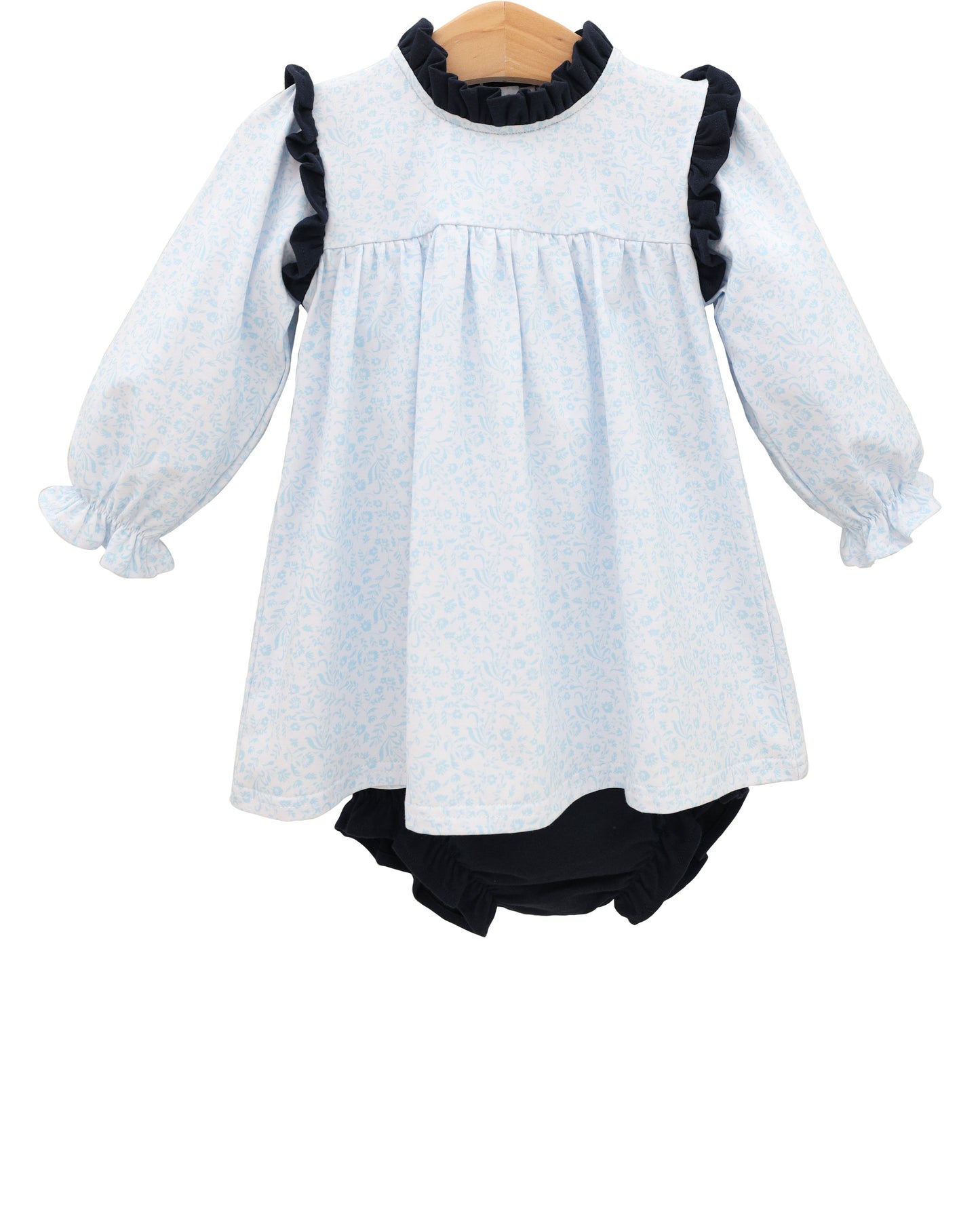 Blue Blooms Hallie Diaper Set