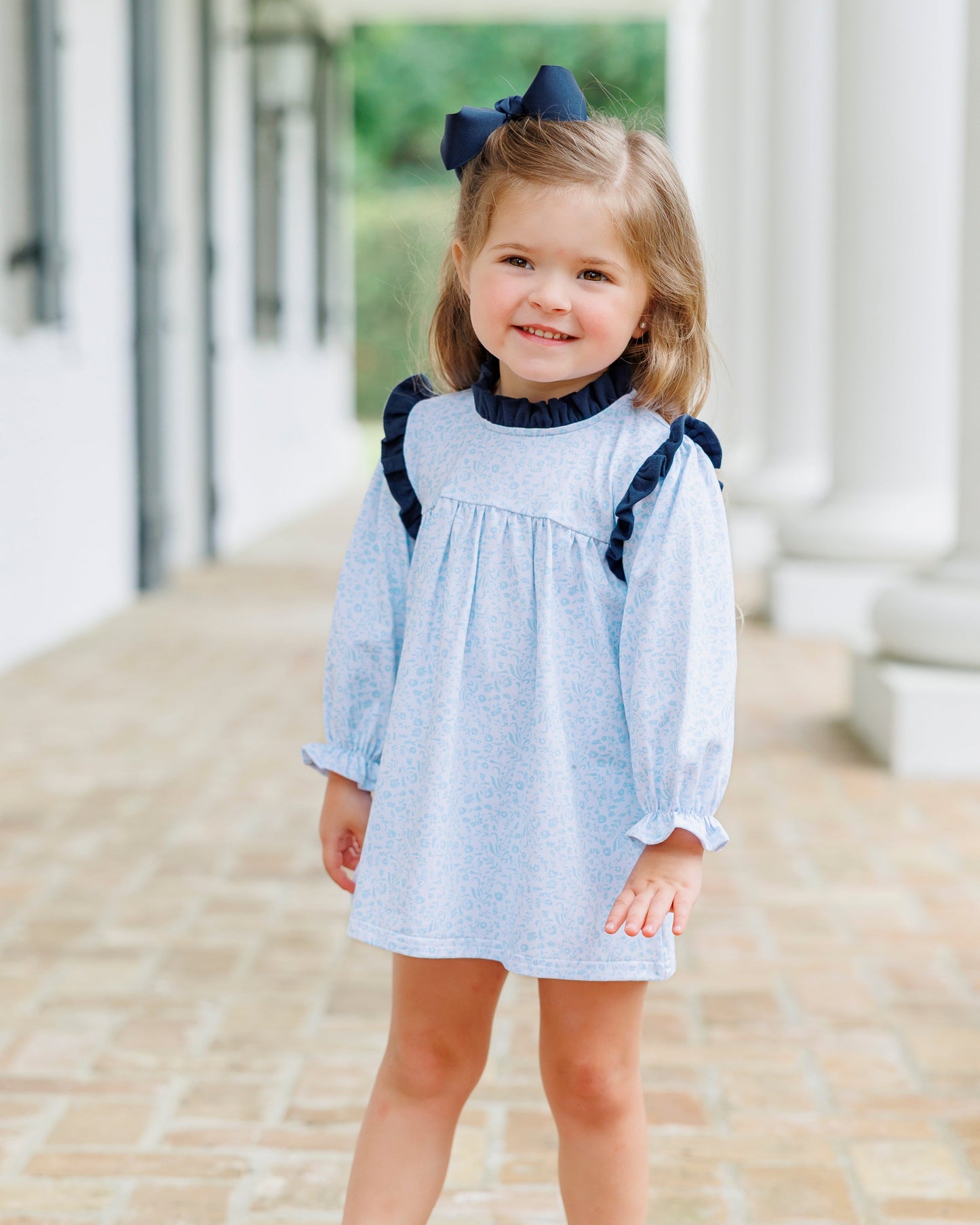 Blue Blooms Hallie Diaper Set